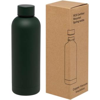 Spring 500 ml RCS certified recycled stainless steel copper vacuum insulated bottle Green