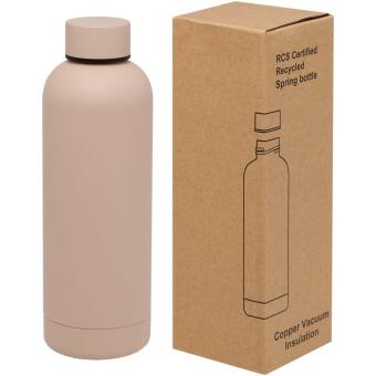 Spring 500 ml RCS certified recycled stainless steel copper vacuum insulated bottle Pink