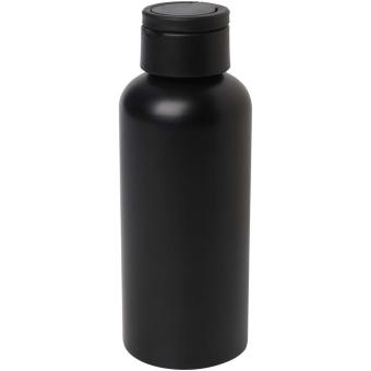 Trinity 600 ml RCS certified recycled aluminium water bottle with RPET lid Black