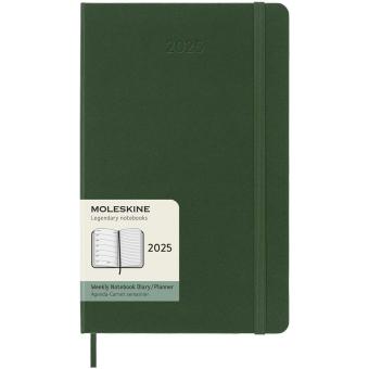 Moleskine hard cover 12 month weekly L planner Olive