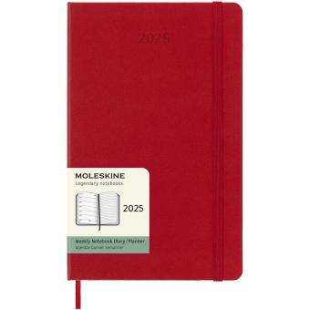 Moleskine Hardcover 12 Monate Wochenkalender L Coral red