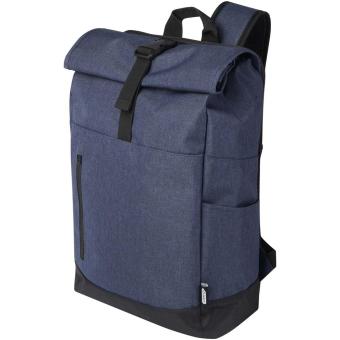 Hoss 15.6" roll-up laptop backpack 12L Heather navy