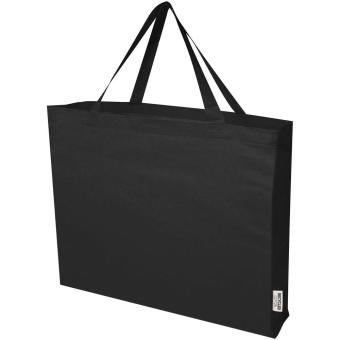 Odessa 220 g/m² GRS recycled cotton large tote bag Black