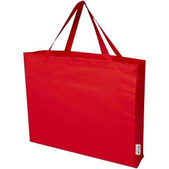 Odessa 220 g/m² GRS recycled cotton large tote bag Red