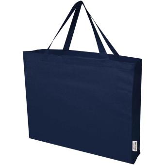 Odessa 220 g/m² GRS recycled cotton large tote bag Navy