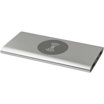 Juice 8000 mAh Typ-C kabellose Powerbank aus recyceltem Aluminium Silber