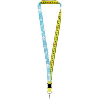 Isla 1-metre sublimation lanyard with safety breakaway Yellow