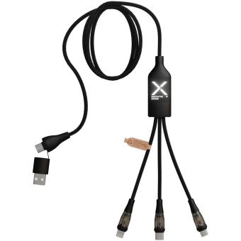 SCX.design C50 100 W/5 A 5-in-1 Schnellladekabel mit Digitalanzeige Schwarz