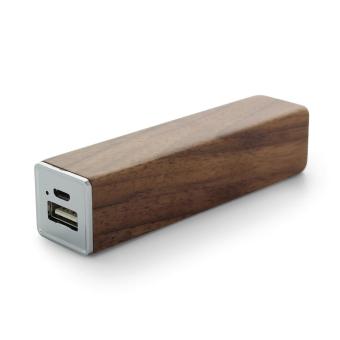 Powerbank Akku Tower Holz Dark brown | 2600 mAh