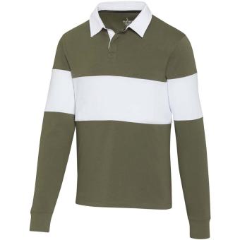 Clyde Rugby Polo Sweatshirt Unisex, weiss,grün Weiss,grün | XS