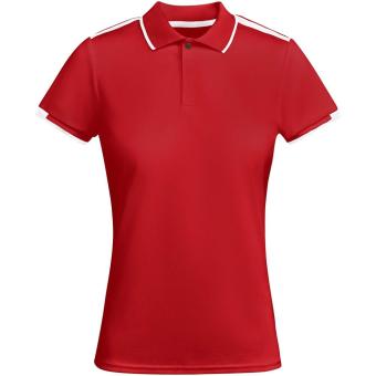 Tamil short sleeve women's sports polo, red/white Red/white | L