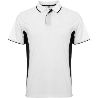 Montmelo short sleeve unisex sports polo, white/black White/black | L