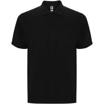 Centauro Premium short sleeve unisex polo, black Black | L