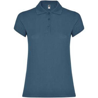 Star short sleeve women's polo, blue Blue | L