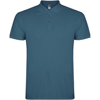 Star short sleeve men's polo, blue Blue | L