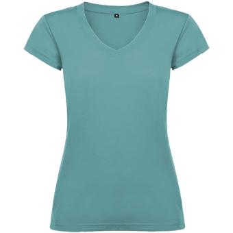 Victoria T-Shirt mit V-Ausschnitt für Damen, Staubiges Blau Staubiges Blau | L