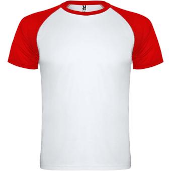 Indianapolis T-Shirt Unisex aus recyceltem Material, weiß/rot Weiß/rot | L