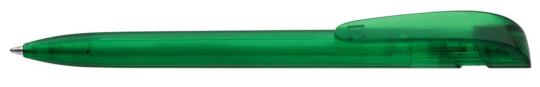 YES transparent Plunger-action pen Dark green