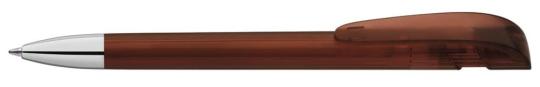 YES transparent SI Plunger-action pen Brown