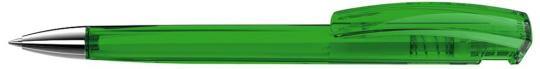 TRINITY transparent SI Plunger-action pen Dark green