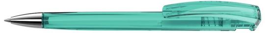 TRINITY transparent SI Plunger-action pen Teal