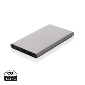 XD Collection 4.000mAh Type-C Powerbank aus RCS recyeltem ABS & Aluminium Anthrazit