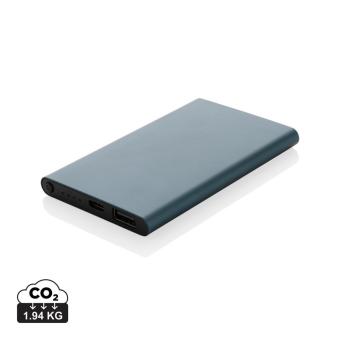 XD Collection 4.000mAh Type-C Powerbank aus RCS recyeltem ABS & Aluminium Blau