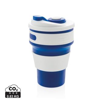 XD Collection faltbarer Silikon-Becher Blau