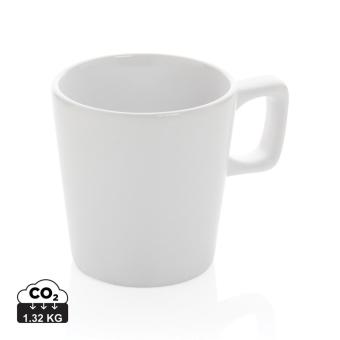 XD Collection Moderne Keramik Kaffeetasse, 300ml Weiß/Weiße