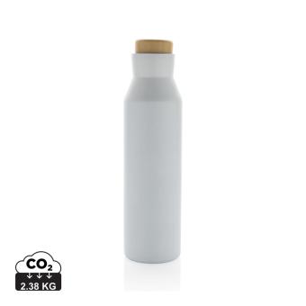 XD Collection Gaia RCS certified recycled stainless steel vacuum bottle White