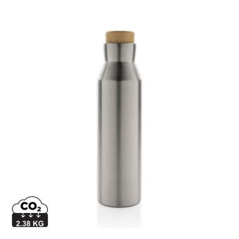 XD Collection Gaia RCS certified recycled stainless steel vacuum bottle Silver