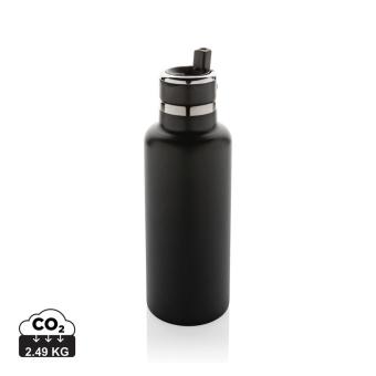 XD Collection Hydro RCS recycled stainless steel vacuum bottle with spout Black