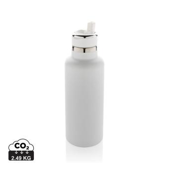 XD Collection Hydro RCS recycled stainless steel vacuum bottle with spout White