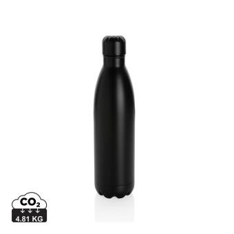 XD Collection Solid colour vacuum stainless steel bottle 750ml Black