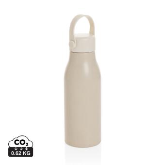 XD Collection Pluto Flasche aus RCS-zertifiziert recyceltem Alu 680ml Beige