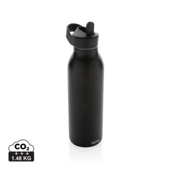 Avira Ara RCS Re-Steel Fliptop Wasserflasche 500ml Schwarz