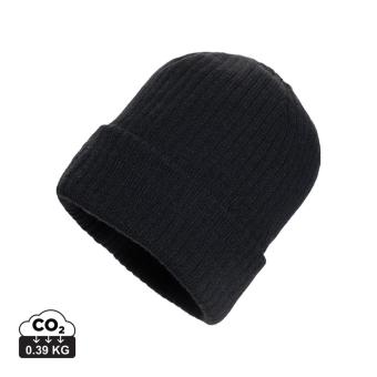 XD Collection Pryor AWARE™ Polylana® Beanie mit Bündchen Schwarz