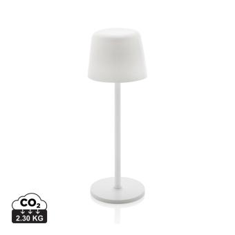 XD Collection Zenic RCS recycled plastic USB re-chargable table lamp White