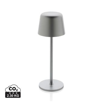 XD Collection Zenic RCS recycled plastic USB re-chargable table lamp Silver