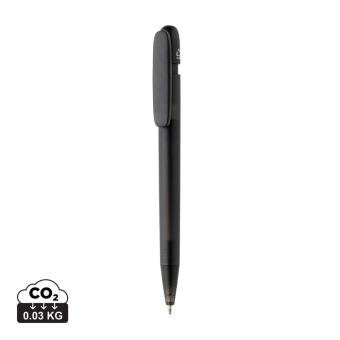 XD Collection Devin transparenter Stift aus GRS zertifiziertem rABS Schwarz