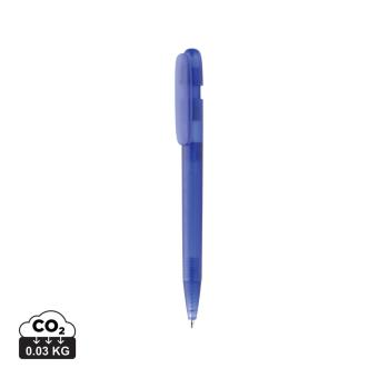 XD Collection Devin transparenter Stift aus GRS zertifiziertem rABS Blau