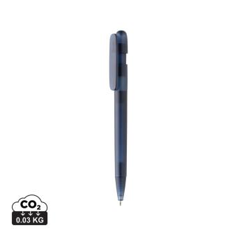 XD Collection Devin transparenter Stift aus GRS zertifiziertem rABS Navy