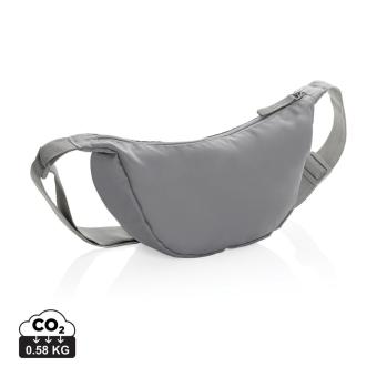 XD Collection Crescent AWARE™ RPET Half-Moon Sling Tasche Silbergrau