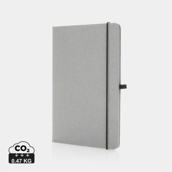 XD Collection Recycled leather hardcover notebook A5 Light grey