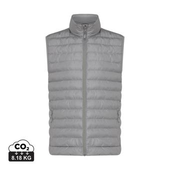 Iqoniq Meru Herren Bodywarmer aus recyceltem Polyester, Silbergrau Silbergrau | XL