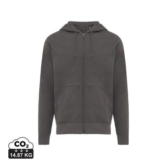 Iqoniq Abisko Zip-Kapuzenpullover aus recycelter Baumwolle, anthrazit Anthrazit | XXS