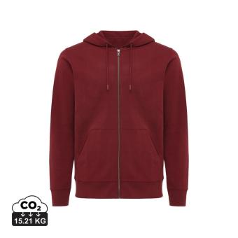 Iqoniq Abisko Zip-Kapuzenpullover aus recycelter Baumwolle, Burgunderrot Burgunderrot | XL