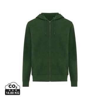 Iqoniq Abisko Zip-Kapuzenpullover aus recycelter Baumwolle, Waldgrün Waldgrün | XXS