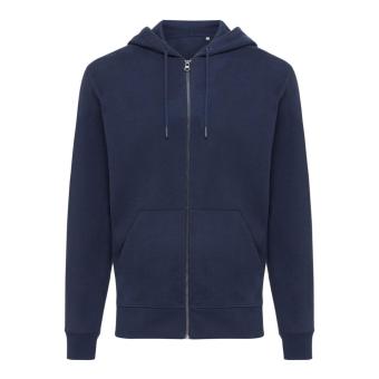 Iqoniq Abisko recycled cotton zip through hoodie, navy Navy | XXS