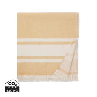 VINGA Tolo hammam terry towel, yellow Yellow, off white